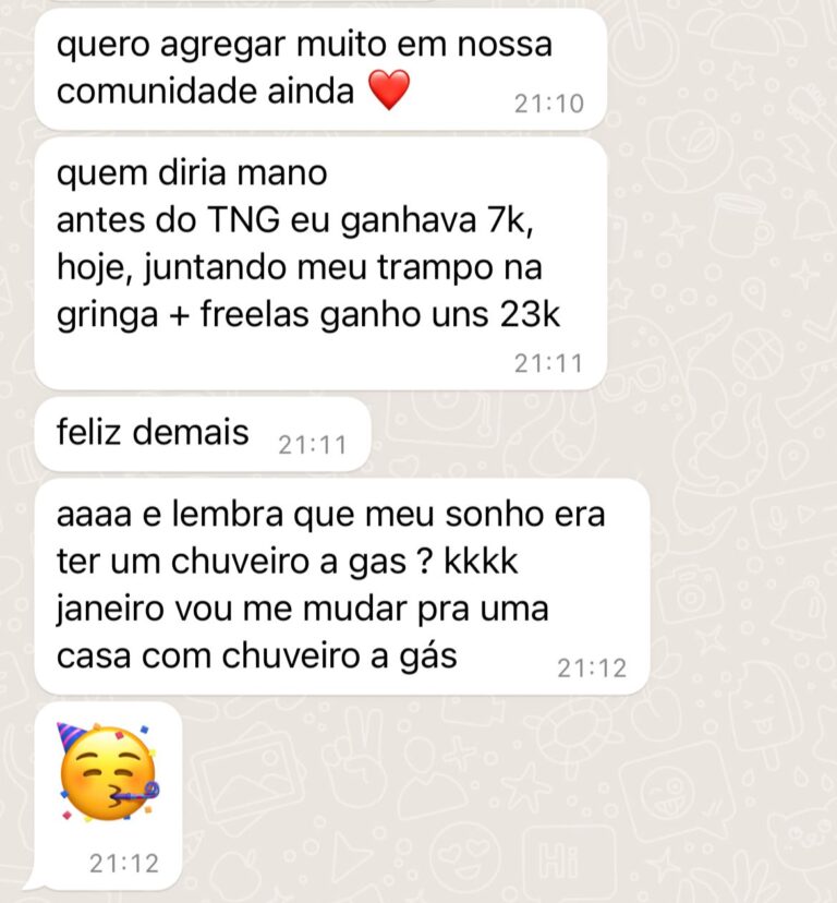 Print do relato de Gabriel, com identidade preservada